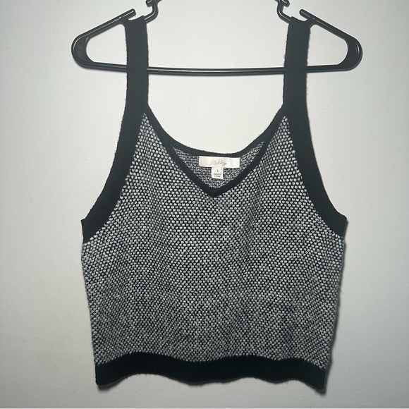 Lilly Pulitzer Black Safari Tweed Knit Cormac Sweater Tank Top Size Large - Picture 2 of 13